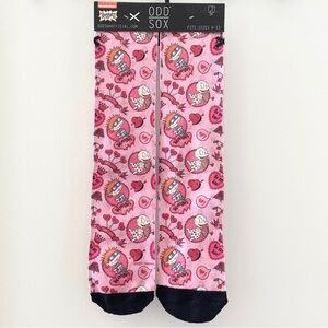 Odd Sox Rugrats Valentines Hearts Pink Crew Socks Men's 6-13 NWT